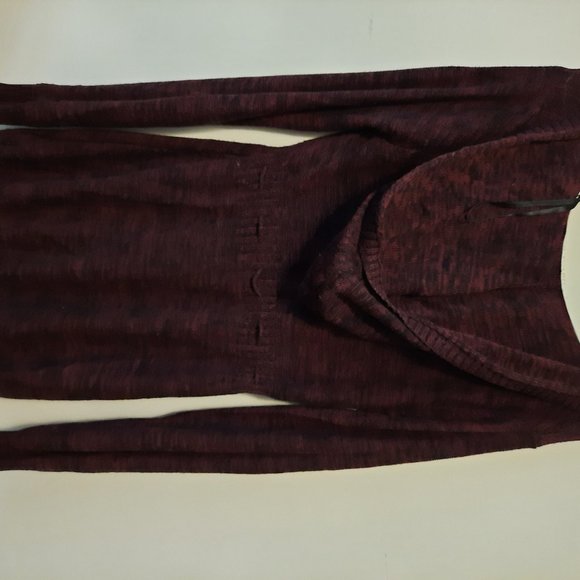 Burgundy Sweater Dress - Picture 2 of 3